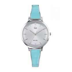 MONTRE GO GIRL ONLY BRACELET ACIER FANTAISIE BLEU TURQUOISE CADRAN GRIS