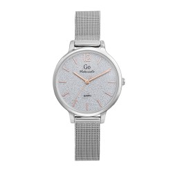 MONTRE GO GIRL ONLY BRACELET MILANAIS ARGENTE CADRAN GRIS PAILLETTES