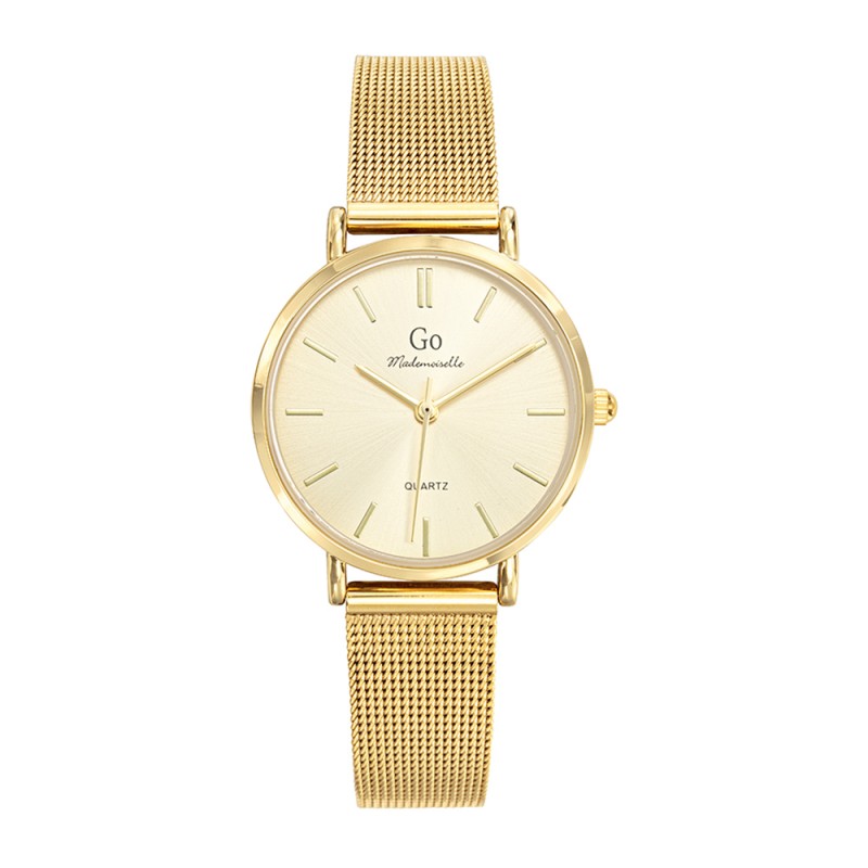 Montre Analogique Go Mademoiselle Bracelet Métal Doré