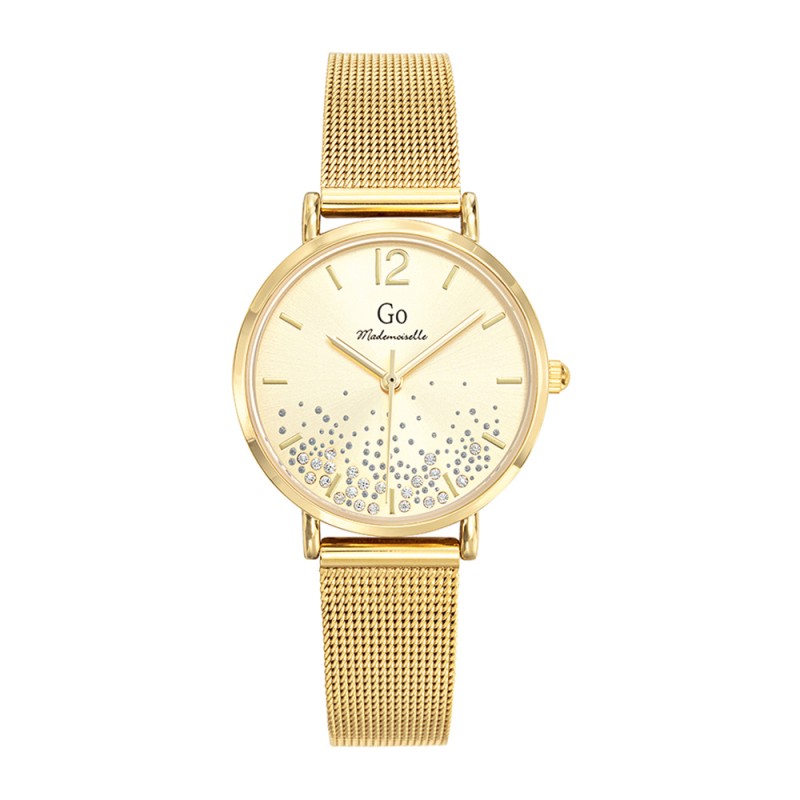 Montre Analogique Go Mademoiselle Bracelet Métal Doré