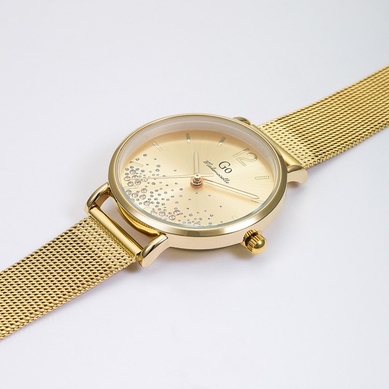 Montre Analogique Go Mademoiselle Bracelet Métal Doré