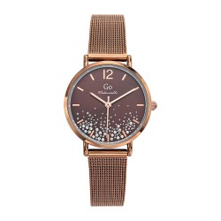 MONTRE GO GIRL ONLY BRACELET MILANAIS MARRON CADRAN MARRON AVEC STRASS