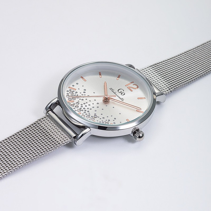 Montre Analogique Go Mademoiselle Bracelet Métal Argent