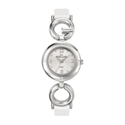 MONTRE GO GIRL ONLY BRACELET CUIR BLANC CADRAN ARGENTE