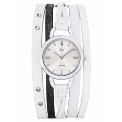 MONTRE GO GIRL ONLY MULTI BRACELET CUIR BLANC CADRAN BLANC