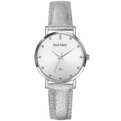 MONTRE GO GIRL ONLY BRACELET CUIR GRIS BRILLANT