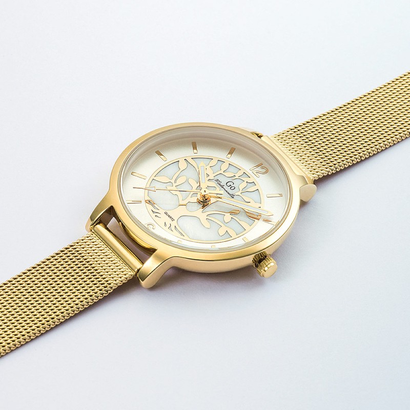 Montre Analogique Go Mademoiselle Bracelet Métal Doré