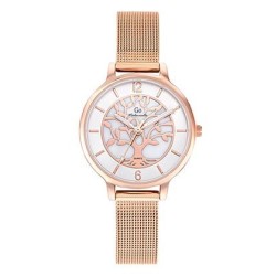 MONTRE GO GIRL ONLY BRACELET MILANAIS DORE ROSE CADRAN CREME ARBRE DE VIE