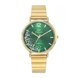 MONTRE GO GIRL ONLY BRACELET ACIER DORE  CADRAN VERT AVEC STRASS