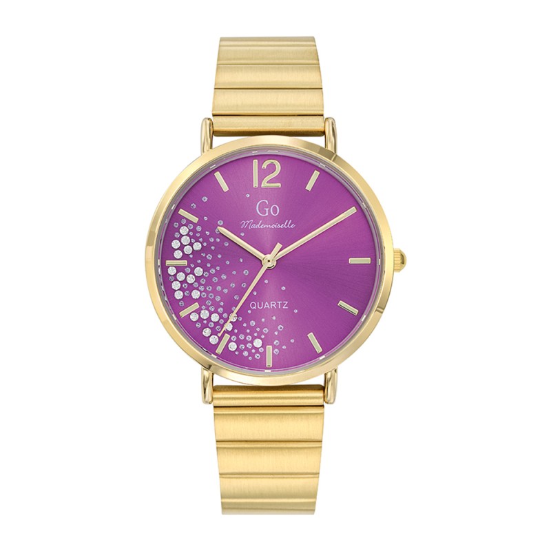 Montre Analogique Go Mademoiselle Bracelet Métal Doré