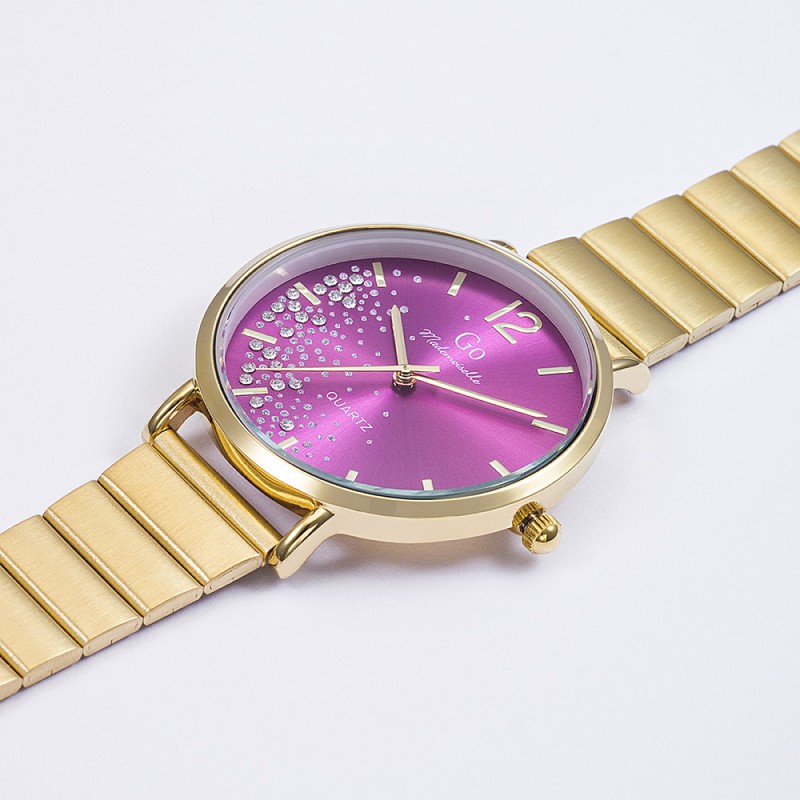 Montre Analogique Go Mademoiselle Bracelet Métal Doré