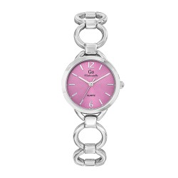 MONTRE GO GIRL ONLY BRACELET FANTAISIE ARGENTE CADRAN VIOLET