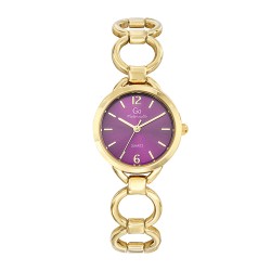 MONTRE GO GIRL ONLY BRACELET FANTAISIE DORE CADRAN VIOLET