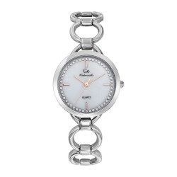 MONTRE GO GIRL ONLY BRACELET FANTAISIE ARGENTE CADRAN BLANC NACRE AVEC STRASS