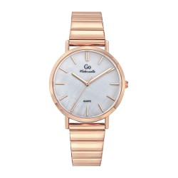 MONTRE GO GIRL ONLY BRACELET ACIER DORE ROSE CADRAN BLANC NACRE