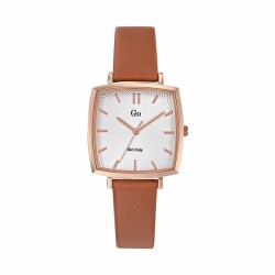 MONTRE GO GIRL ONLY BRACELET CUIR MARRON BOITIER CARRE