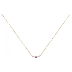 Collier fantaisie femme carador en plaqué or avec oxydes de zirconium multicolores