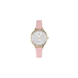 MONTRE  GO GIRL ONLY BRACELET CUIR ROSE POUDRE  BOITIER DORE