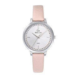 MONTRE GO MADEMOISELLE BRACELET CUIR ROSE PASTEL CADRAN AVEC STRASS