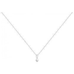 Collier fantaisie femme carador en argent avec oxydes de zirconium motif infini