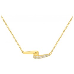 Collier fantaisie femme carador en plaqué or avec oxydes de zirconium