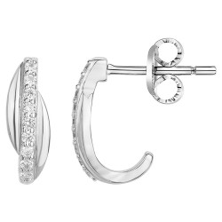 Boucles d'oreilles pendantes Carador en argent  et oxyde de zirconium