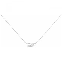 Collier fantaisie femme carador en argent avec oxydes de zirconium blanc