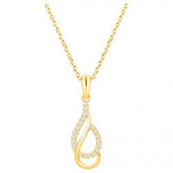 Collier fantaisie femme carador en plaqué or avec oxydes de zirconium