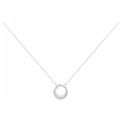 Collier fantaisie femme carador en  argent avec oxydes de zirconium motif cercle