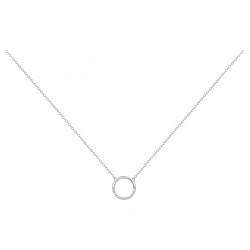 Collier fantaisie femme carador en  argent avec oxydes de zirconium motif cercle