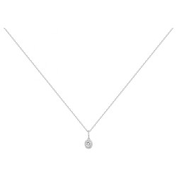 Collier fantaisie femme carador en  argent avec oxydes de zirconium