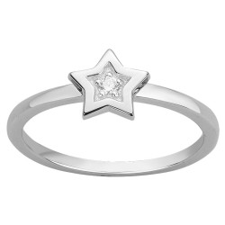 Bague Femme Carador en argent avec oxyde de zirconium motif étoile