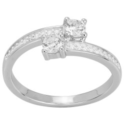 Bague Femme Carador en argent avec oxydes de zirconium