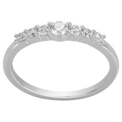 Bague Femme Carador en argent avec oxydes de zirconium