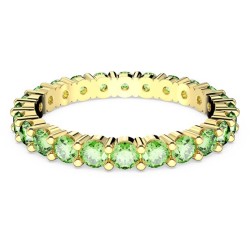 Bague Swarovski femme métal doré et cristaux vert collection Matrix