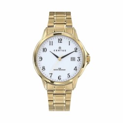 Montre Certus Homme en métal doré fond de cadran blanc