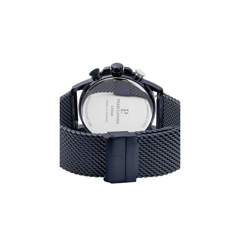 Montre Homme Pierre Lannier Sentinelle bracelet milanais bleu