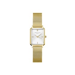 Montre Femme Rosefield Collection Octagon XS Blanc Bracelet en Acier doré