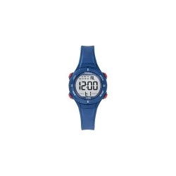 Montre Tekday Enfant digital silicone bleu boutons rouge