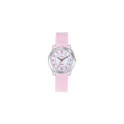 Montre Tekday Enfant silicone rose boitier argenté