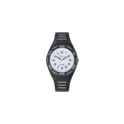 Montre Tekday Enfant silicone noir et gris fond de cadran blanc