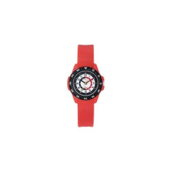 Montre Tekday Enfant silicone rouge cadran noir simplifié pour la lecture