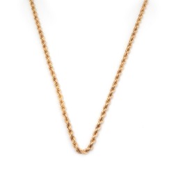 Carador - collier or jaune 375/000 maille corde