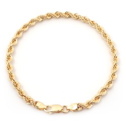 Bracelet Carador maille corde en or jaune 375/000