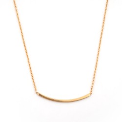 Collier Femme Carador minimaliste ligne courbe or 375/000