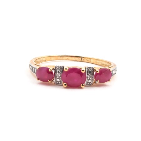 Bague Carador Rubis et Or 375/000