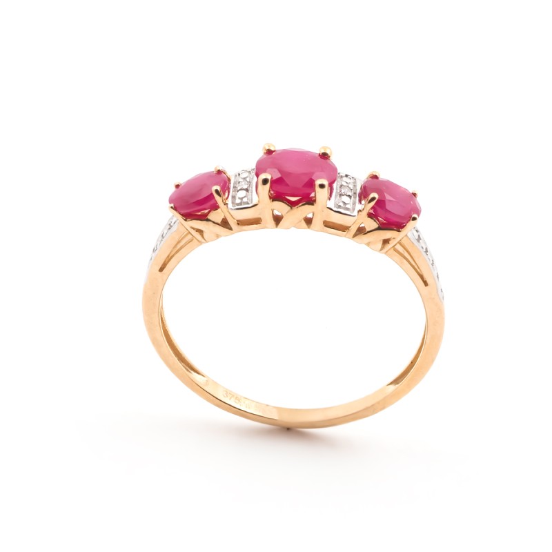 Bague Carador Rubis et Or 375/000