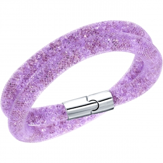 SWAROVSKI STARDUST:BRACELET DB LAME/VIOL M