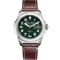 MONTRE HOMME EDEN PARK FRENCH FLAIR CLUB BRACELET CUIR MARRON