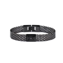 Bracelet Acier Noir et Diamant  Mauboussin "Je suis ce que tu es"